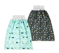 Aolso Culotte Apprentissage propreté Fille Garcon, 2 Paquets de Culottes Apprentissage Enfant, Couches-Culottes Anti-Fuite Bébé Filles et Garçons pour Bébé 0-4 Ans(M-Monde sous-Marin/Ours)