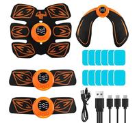 Aolso Electrostimulateur Musculaire, Ceinture Abdominale Electrostimulation, 8 Modes et 19 Intensités, Ceinture Musculation Electrostimulation pour Abdos/Bras/Jambes/Fesses,Homme Femme