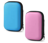 Aolso Etupour Cartes UNO,2pcs Étui de Transport Rigide,Etui pour Cartes à Jouer Pratique pour Voyager,Protège Les Cartes de L'humidité et de La Poussière,pour 10cm x 7cm Carte(Bleu Ciel/Rose)