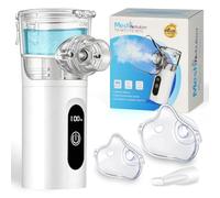Aolso Nébuliseur Portable Pour Adulte Enfant bébé, Nébuliseur silencieux avec Ecran Digital, Portable Inhalateur Electrique Aérosol, avec 2 Masques et Embout Buccal pour la Maison et les Voyages
