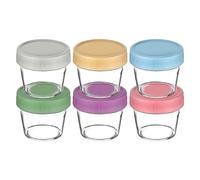 Aolso Pot de Conservation, 6PCS/100ml Conservations pour Nourriture,Petit Pot, Repas de Boîtes de Conservation avec Couvercle Hermétique
