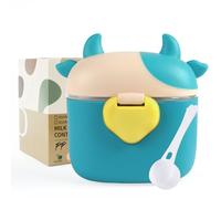 Aolso Pots de distributeur de lait, 230g/46 cuillères Boîte Doseuse à Poudre de Lait Apportez une cuillère, Cuillere Doseuse Gramme Conteneur Portable de Boîte de Lait en Poudre Pour Bébé(Veau Vert)