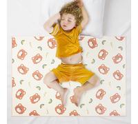 Aolso Protège Matelas lit Enfant, 65 * 90cm Protège Matelas Bébé, Matelas Imperméable Lavable, pour Lits Simples, Lits pour Enfants, Matelas d'apprentissage de la propreté-épaissir (Double Face)