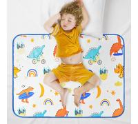 Aolso Protège Matelas lit Enfant, 70 * 90cm Protège Matelas Bébé, Matelas Imperméable Lavable, pour Lits Simples, Lits pour Enfants, Matelas d'apprentissage de la propreté (Paradis Dinosaures)