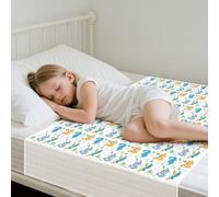 Aolso Protège Matelas lit Enfant, 86 * 91cm Protège Matelas Bébé, Matelas Imperméable Lavable, Tapis antidérapant avec Bandes latérales, pour Lits Simples, Lits pour Enfants(Dinosaure)
