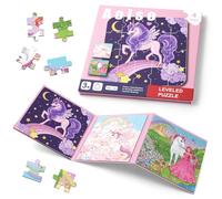 Aolso Puzzles Magnétiques pour Tout-Petits, Jouet Puzzle en Livres Pliants, Puzzles Magnétiques d'apprentissage, Cadeau Educatif pour Garçons et Filles 3 4 5 (Licorne)