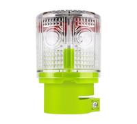 Aolyty Solaire Stroboscope Lumière d'Alarme à 360 degrés, étanche, Témoin d'Avertissement Sans fil, Automatiquement Allumer (Blanc)
