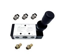 AOMAG Valve pneumatique à levier pneumatique de 0,95 cm PT 5 voies 2 positions à air comprimé à commande manuelle Push-pull 4H310-10