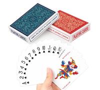 Aomaic 2 Pack Jeu de Carte Waterproof Cartes Poker Plastique Index Standard Jeux de Cartes Waterproof Poker Professionnelles Cartes à Jouer de Texas Holdem Poker