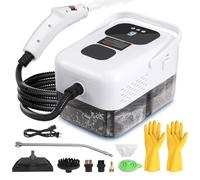 Aomdom Nettoyeur vapeur portable 2 500 W Manuel avec 6 accessoires Réservoir 1200 ml 9 niveaux de vapeur pour cuisine, salle de bain, voiture, sol, canapé, carrelage et coulis