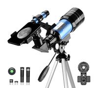 Aomekie 30070 Télescope Enfant 150X Lunette Astronomique Puissant avec Adaptateur de Smartphone Trépied Lentille Barlow et Chercheur pour Débutants