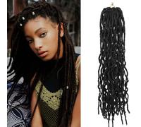 Aomig 18 Inch Crochet Braids Meches, Noir Passion Twist Water Wave Bohème
