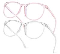 Aomig 2 Paires Lunettes Anti Lumière Bleue, Lunettes d'ordinateur Anti Fatigue, Lunette de Lecture, Léger et Transparentes, pour PC, Lecture, Gaming, Tablette, Protection Écran, Femme Homme