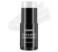 Aomig Camouflage Peinture Visage Crayon corporel en bâton, Crayon Visage et Corporel en Bâton, Camouflage de Faciale Couleurs D’armée, Maquillage de Peinture Corporel halloween, B-Blanc (20 g)