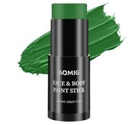 Aomig Camouflage Peinture Visage Crayon corporel en bâton, Crayon Visage et Corporel en Bâton, Camouflage de Faciale Couleurs D’armée, Maquillage de Peinture Corporel halloween, B-Vert Foncé (20 g)
