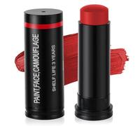 Aomig Camouflage Peinture Visage Crayon corporel en bâton, Crayon Visage et Corporel en Bâton, Camouflage de Faciale Couleurs D’armée, Maquillage de Peinture Corporel halloween, A-Rouge (30 g)