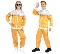 Aomig Costume de Bière pour Homme Femme, Deguisement Année 80 90 Party Homme Femme, Costume Survêtement, Costume Annee 80 Jogging, Costume Rétro des Années 80, Tenue Bad Taste, Déguisement Disco-L/XL