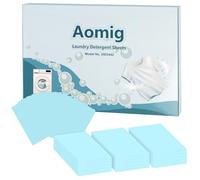 Aomig Feuilles à Lessive, Lot de 90 Lessive Lingette Écologique pour Machine à Laver, Hypoallergénique, Détachant Puissant à Laver, Laundry Supplies, Gardénia