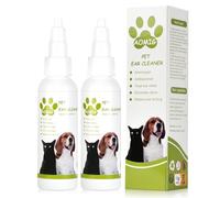 Aomig Huile Anti-Acariens pour Chien&Chat, 50ml*2 Nettoyant Gouttes d'oreille avec Extrait de Poivre Vert, Huile de Cèdre, Apaise Démangeaisons et Inflammation, Dissout CéRumen, Mauvaises Odeurs
