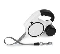 Aomig Laisse Chien Rétractable, 5 M Laisse Chien Enrouleur avec Lampe de Poche LED, Support Sac à Déjections Canines, Laisse Télescopique Nylon, Laisse de Dressage Automatique pour Chiens Jusqu'à 30kg