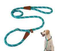 Aomig Laisse Coulissante, 1.3cm*1.8m Laisse de Chien en Nylon, Laisse Chien Réfléchissante, Laisse Dressage Chien, Laisse Lasso, Collier Laisse Chien pour Petits Chien-Bleu