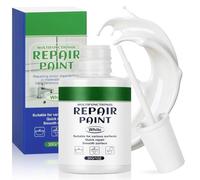 Aomig Peinture de Réparation Émail, Peinture de Retouche en Émail Imperméable Blanc, pour Réparer Les Petits Défauts, Rayures Fissures dans Les Baignoires et Les Lavabos en Céramique, Blanc, 30g