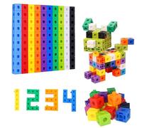 AOMIGT Cube Activity Kit, Enlightenment Toy Blocks, Cubes d'apprentissage des Mathématiques, Montessori Math Toys, Cubes à emboîter pour l'école Primaire, Jeux éducatifs, pour Enfants 3+, 100pcs