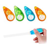 AOMiGT Roller de Colle, Lot de 4 Rouleaux de Colle Double Face, Roller de Colle Double Face, Transparente DIY Roller Colle pour Scrapbooking DIY Carte Journal Travaux Manuels,Couleur aléatoire