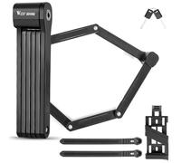Aomiun Antivol Vélo Pliable, Antivol pour Vélo,Serrure de vélo Pliante Portable, Portable avec Support de Fixation et 2 clés, adapté aux vélos, Scooters et Motos (Longueur maximale dépliée : 87 cm).