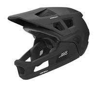 Aomiun Casque de VTT BMX, Casque de Motocross Amovible, Casque de VTT intégral avec Rembourrage et Sangles AG+ Silver ION (Blck)