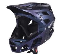 AOMIUN Casque de VTT intégral pour Homme avec visière, Doublure EPS, léger et Respirant, pour Tout-Terrain, Casque de Course (M 【55-58 cm】)