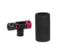 Aomiun Gonfleur de Pneu de vélo CO2, buse de gonflage Rapide pour vélos de Route et VTT, cylindres de 16 g, valves américaines françaises, Portable avec Protection antigel (Black+Red)