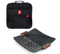 Aomiun Poêle à griller antiadhésive avec poignée en bois stable et bec verseur d'huile pour barbecue, camping, cuisine, pâtisserie