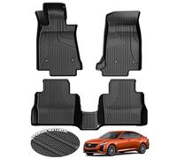 AOMSAZTO Tapis de Sol Compatible avec Cadillac - Tapis de Sol Automobile personnalisé pour Cadillac CT5, 1ère et 2ème rangée, Protection Contre Les intempéries, Noir