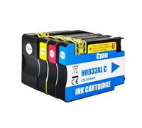 Aomya 932XL 933 Ensemble de Cartouches d'encre compatibles Compatible avec Officejet 6100 6600 6700 7110 7510 7512 7610 7612 imprimantes(1SET - 4Colors)