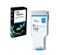 Aomya Cartouche d'encre de rechange pour HP 728 300 ml cyan F9K17A pour imprimantes DesignJet T730 91,4 cm, DesignJet T830 24" MFP, DesignJet T830 91,4 cm MFP (cyan)