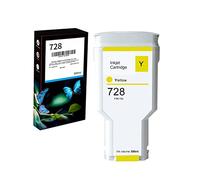 Aomya Cartouche d'encre de rechange pour HP 728 300 ml Jaune F9K16A pour imprimantes DesignJet T730 91,4 cm, DesignJet T830 24" MFP, DesignJet T830 91,4 cm MFP (jaune)