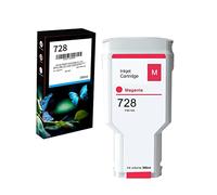 Aomya Cartouche d'encre de rechange pour HP 728 300 ml Magenta F9K16A pour imprimantes DesignJet T730 91,4 cm, DesignJet T830 24" MFP, DesignJet T830 91,4 cm MFP (Magenta)