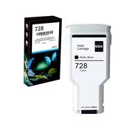 Aomya Cartouche d'encre de rechange pour HP 728 300 ml noir mat F9J68A pour imprimantes DesignJet T730 91,4 cm, DesignJet T830 24" MFP, DesignJet T830 91,4 cm MFP (noir mat)