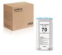 Aomya Cartouches d'encre compatibles HP 70 pour tête d'impression HP70 C9404A C9405A C9406A C9407A Designjet Z2100 Z5200 Z3100 Z3200 (cyan)