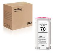 Aomya Cartouches d'encre compatibles HP 70 pour tête d'impression HP70 C9404A C9405A C9406A C9407A Designjet Z2100 Z5200 Z3100 Z3200 Magenta clair