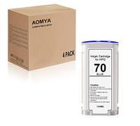 Aomya Cartouches d'encre complètes compatibles HP 70 pour tête d'impression HP70 C9404A C9405A C9406A C9407A Designjet Z2100 Z5200 Z3100 Z3200 Bleu