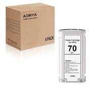 Aomya Cartouches d'encre HP 70 pour tête d'impression HP70 C9404A C9405A C9406A C9407A Designjet Z2100 Z5200 Z3100 Z3200 (gris)