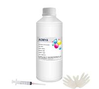 Aomya Encre DTF Ink Encre de Transfert Thermique pour Film Pet Blanc 500 ML Recharge pour imprimantes DTF Epn ET-8550, ET-2850, XP-15000, XP600, L1800, L805, R1390, R2400, I3200, DX5, TX800