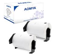 Aomya Lot de 2 rouleaux de papier d'étiquettes d'adresse, grand format, compatibles avec DK-1247, 103 mm x 164 mm, étiquettes blanches avec 2 cartouches réutilisables pour QL-1100 QL-1110NWB (2)