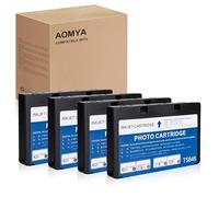 Aomya Lot de 4 cartouches d'encre T5846 compatibles avec les imprimantes EPN PictureMate PM 225, PM 260, Flash PM 280, Pal PM 200, Show PM 300, Snap PM 240 et PM 290, 48 ml x 4