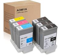 Aomya PFI102 Cartouche d'encre compatible PFI-102 pour Canon imagePrograf iPF500 510 600 605 610 650 655 700 710 720 750 755 760 765 130 ml PFI102 M, Y) 6 Paquet