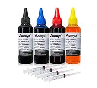 Aomya Recharge d'encre pour imprimante à Jet d'encre HP 21 61 62 63 950 953 564 304 920 901 650 pour Cartouches d'encre Rechargeables ou système CISS BK, C, M, Y