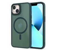AOMYKE Coque Magnétique pour iPhone 13 / iPhone 14 Compatible avec MagSafe, Étui Mat Translucide Minimaliste PC+TPU Protection Antichoc Anti Rayures Dos Case - Vert