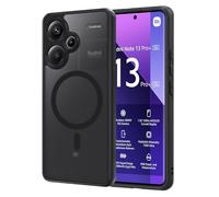 AOMYKE Coque Magnétique pour Xiaomi Redmi Note 13 Pro Plus 5G, Étui Mat Translucide Minimaliste PC+TPU Protection Antichoc Anti Rayures Dos Case - Noir